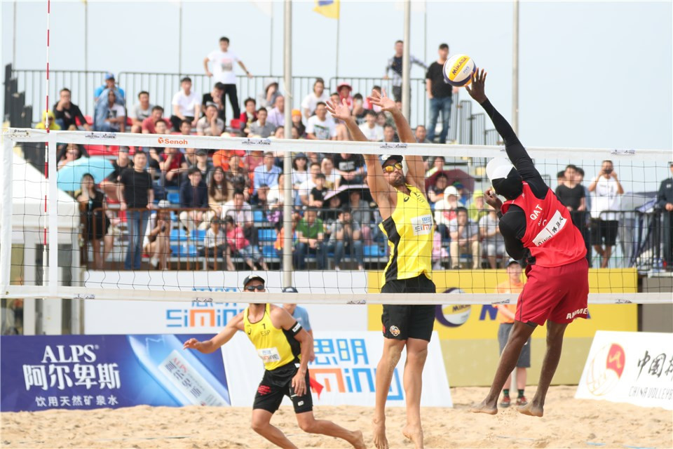 Spain's Pablo Herrera and Adrian Gavira reached the final of the FIVB Beach World Tour in Xiamen ©FIVB