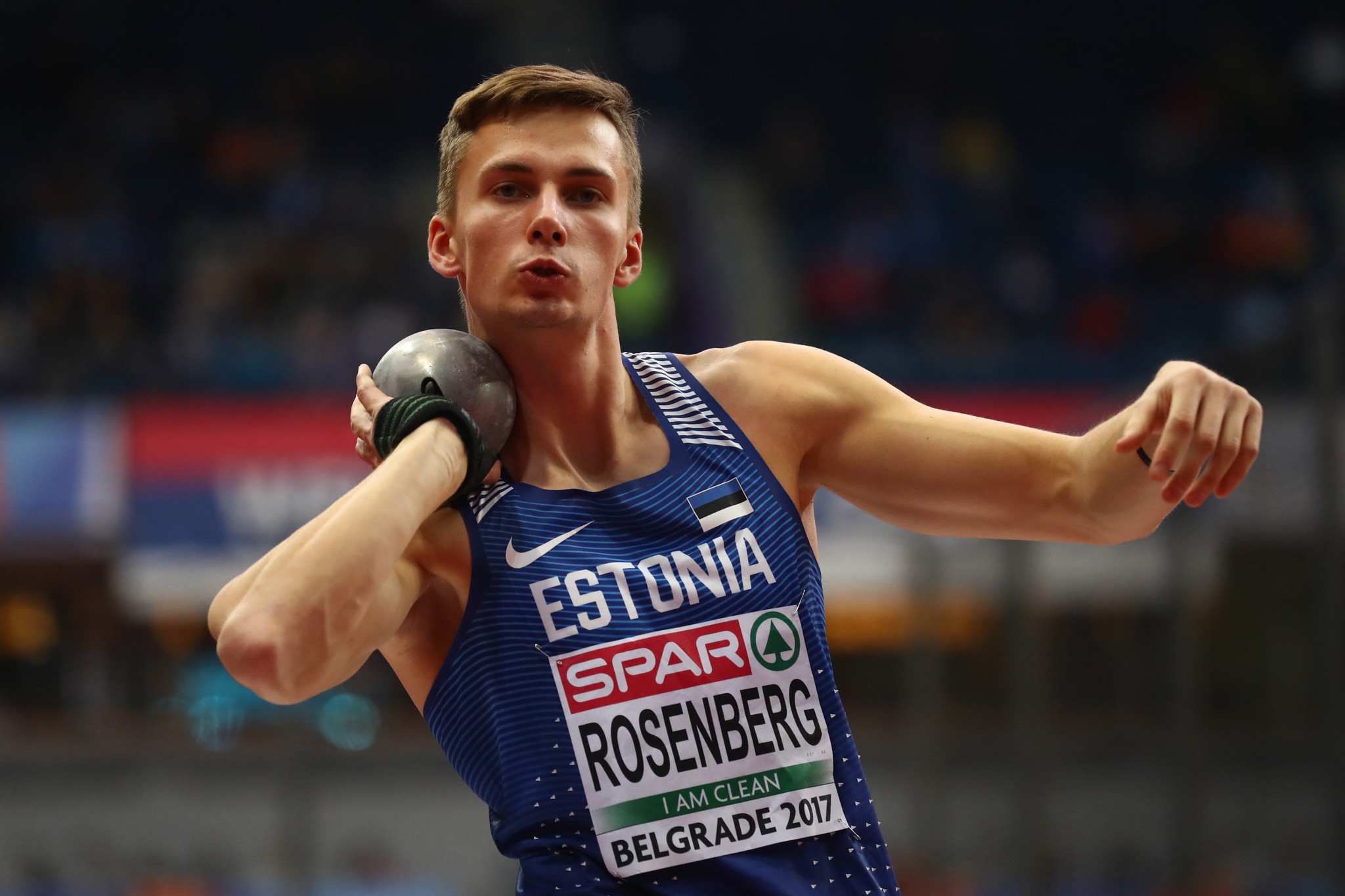 Estonia's Kristjan Rosenberg is the surprise leader after the first day of decathlon action ©Getty Images