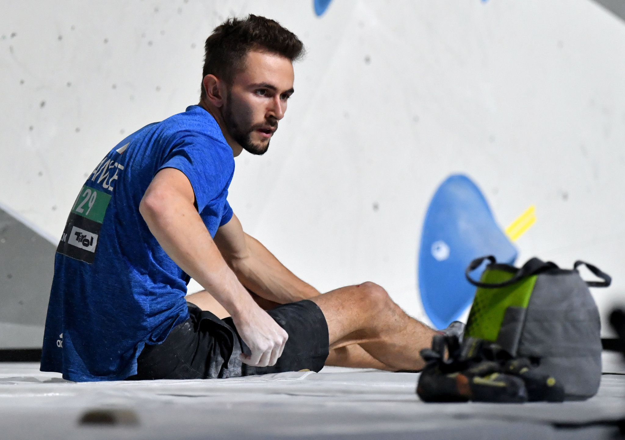 France's Manuel Cornu took his first title of the season at the IFSC World Cup in Chongqing ©Getty Images