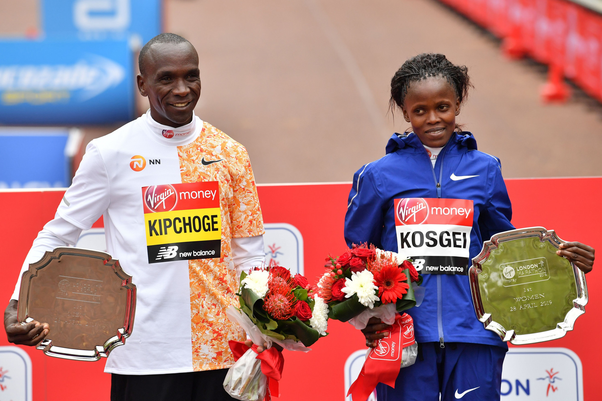 Eliud Kipchoge and Brigid Kosgei delivered a Kenyan double at the London Marathon ©Getty Images