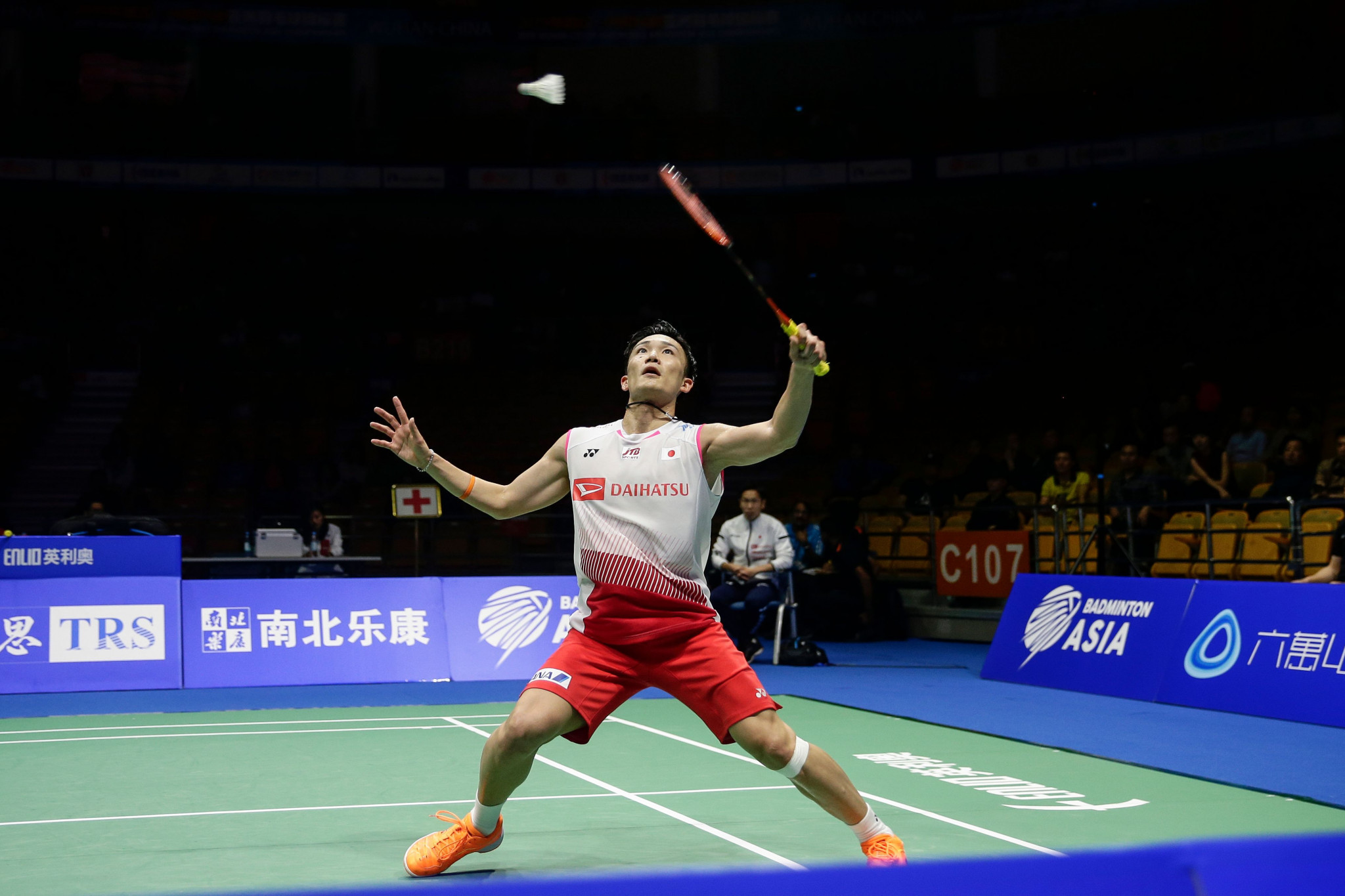 World champion Kento Momota retained his men's singles title in Wuhan ©Getty Images