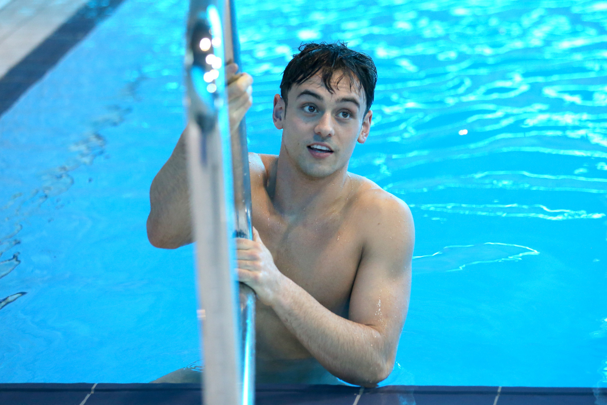 Reigning world champion Tom Daley of Great Britain claimed the men's 10 metres platform gold medal on the final day of competition at the FINA Diving World Series event in Montreal ©Getty Images