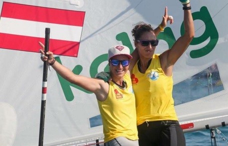 Austrian duo recover from disqualification to share women's 470 overall lead at ISAF World Cup