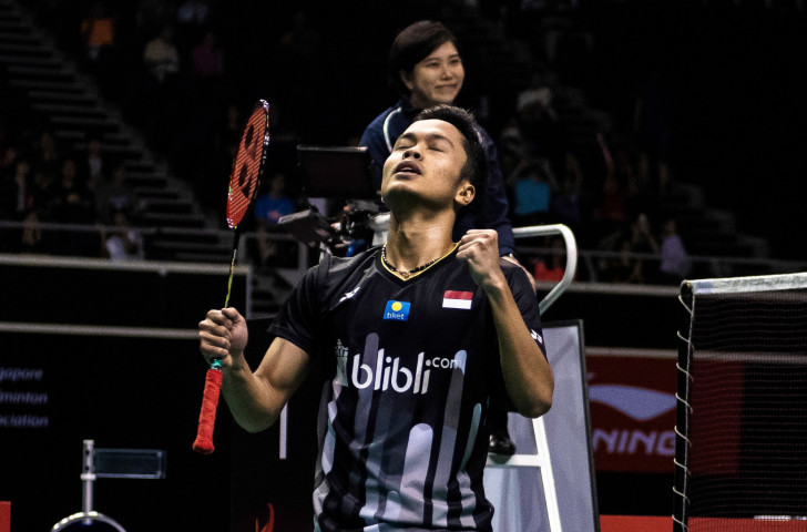 Indonesia's Anthony Ginting, top seed at the BWF New Zealand Open, will start his tournament with a first-round match tomorrow against Bryce Leverdez of France ©Getty Images
