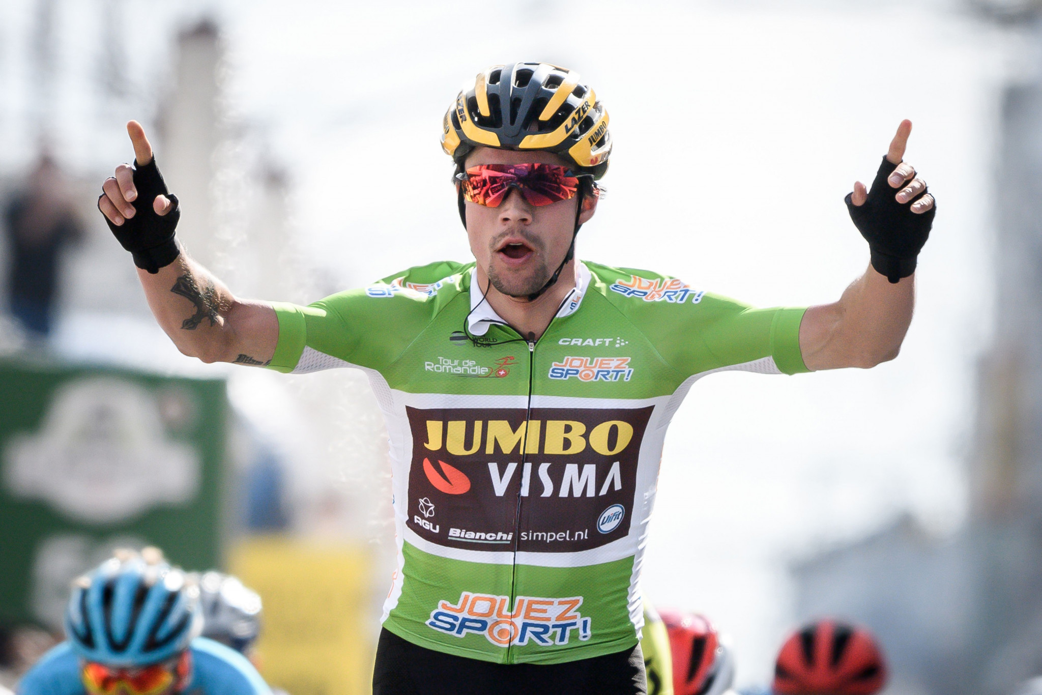 Slovenia's Primož Roglič won the first stage of the Tour de Romandie ©Getty Images