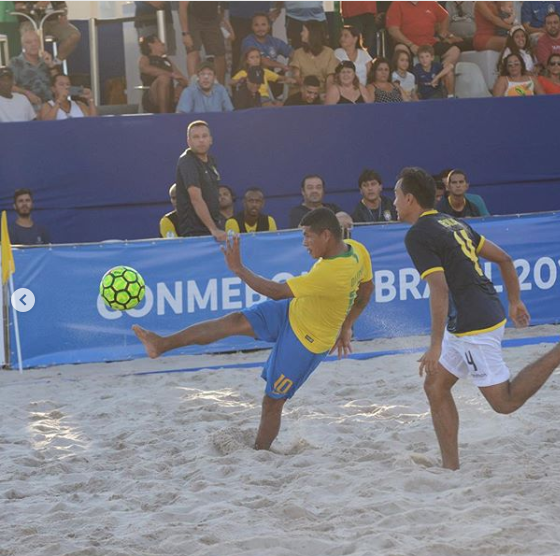 Competition continued today at the South American Football Confederation qualifiers for the 2019 FIFA Beach Soccer World Cup in Rio de Janeiro ©brasilbeachsoccer/Instagram