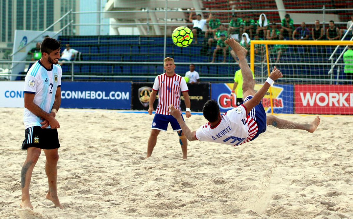Paraguay beat Argentina 9-3 at CONMEBOL qualifiers for the FIFA Beach Soccer World Cup ©Beach Soccer Worldwide
