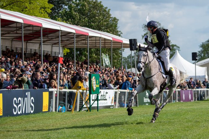 Britain's Oliver Townend continued his domination of the Badminton Horse Trials as he topped the standings after the cross-country phase ©Getty Images