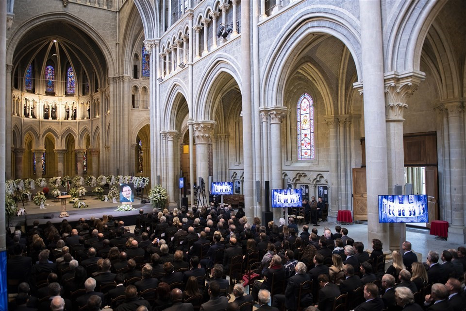 IOC President Thomas Bach was among well-wishers at Patrick Baumann’s memorial service ©IOC