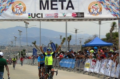 Ecuador's Jimmy Santiago Montenegro Narvaez secured the gold medal in the men's under-23 road race ©COPACI