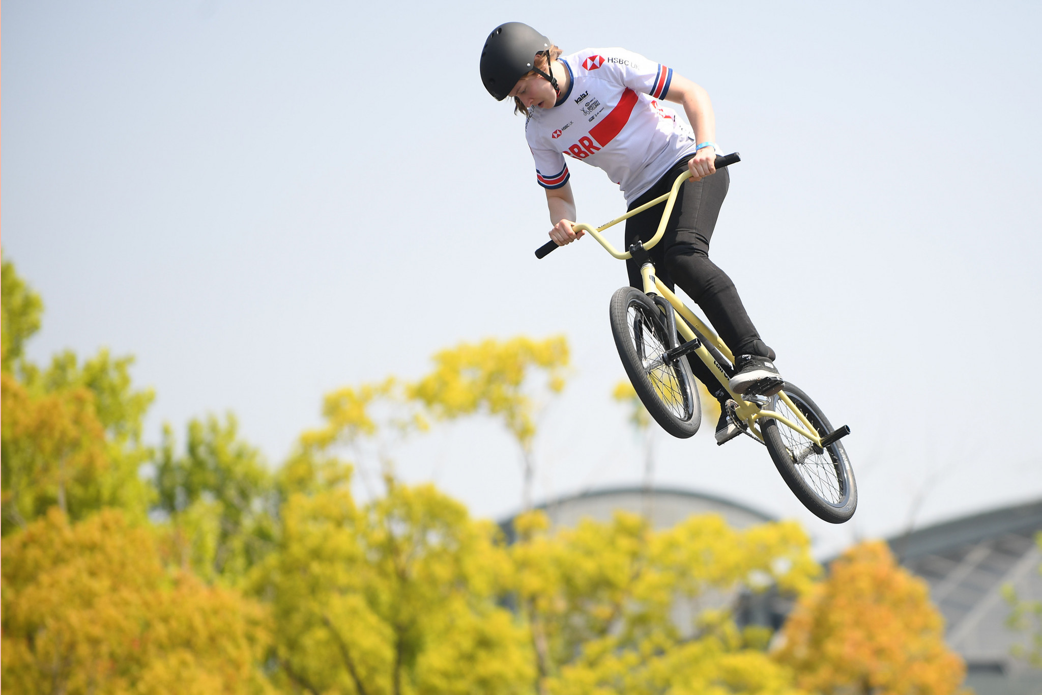 Britain's Charlotte Worthington won the women's BMX freestyle event at the FISE European Series in Madrid ©Getty Images