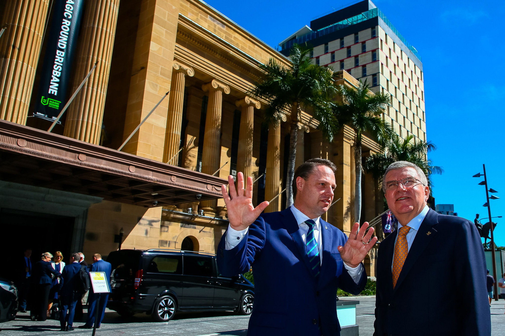 Thomas Bach met mayors in South East Queensland today over their potential 2032 Olympic bid ©Getty Images
