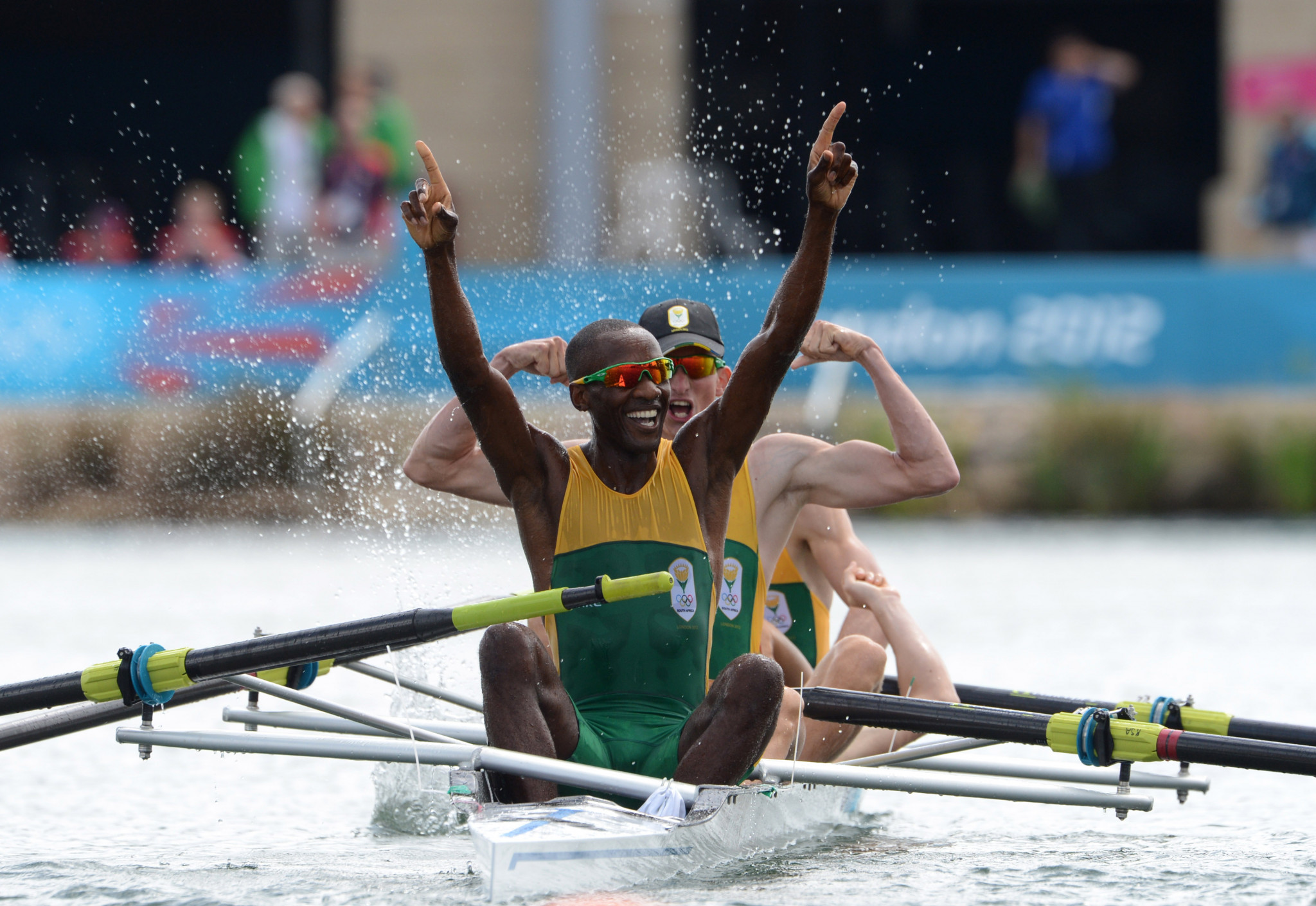 London 2012 Olympic rowing gold medallist Sizwe Ndlovu led a rowing course held by the Malawi Olympic Committee ©Getty Images
