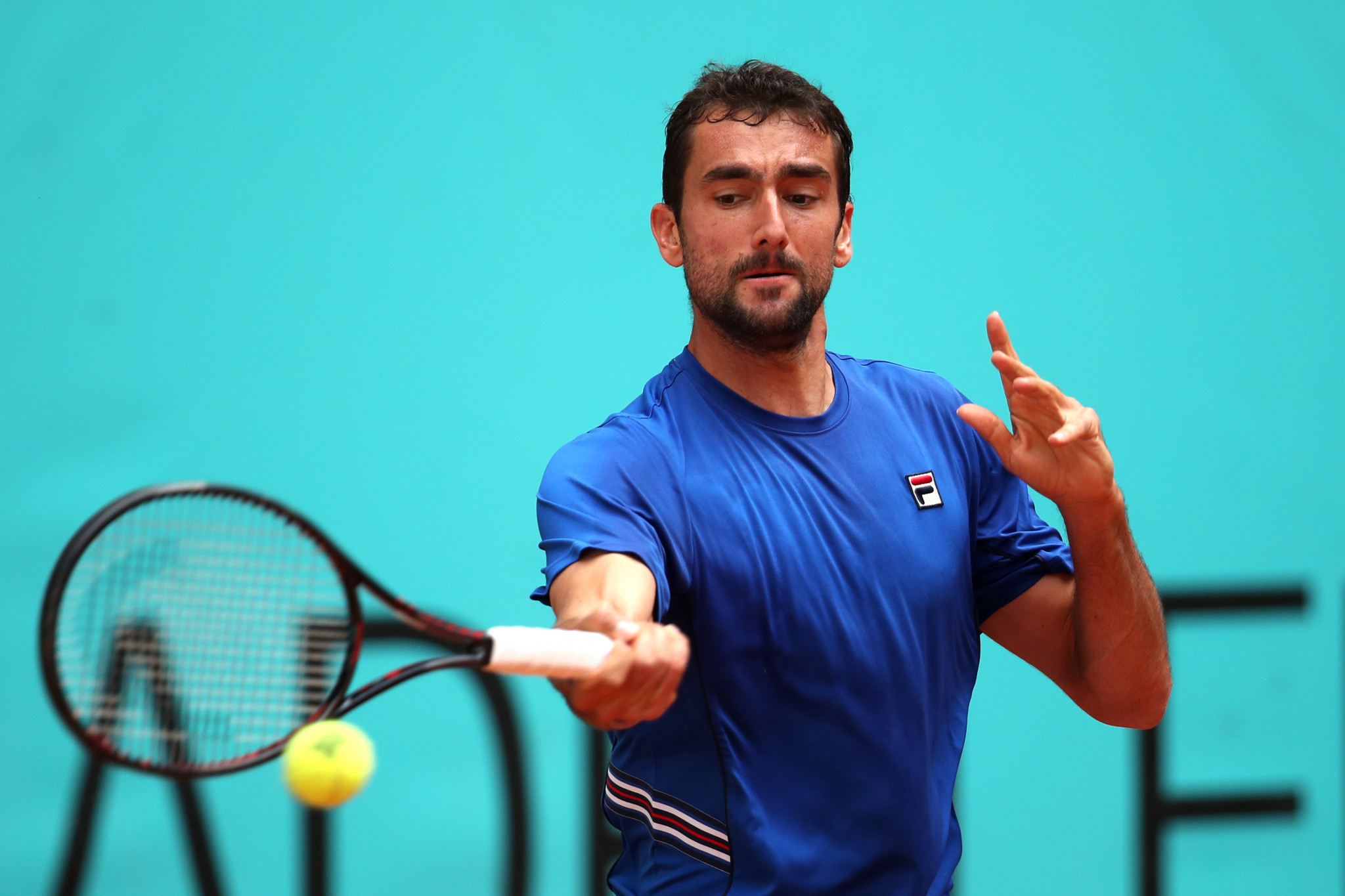 Croatia's Marin Čilić edged into the second round of the men's event ©Getty Images