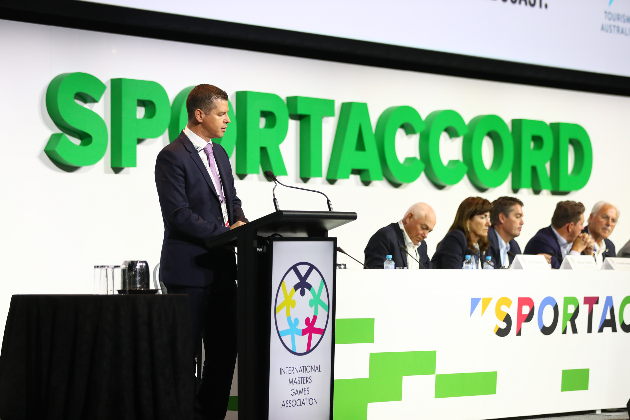 IOC sports director Kit McConnell was among the busiest officials during this opening day of SportAccord, attending several meetings ©Getty Images