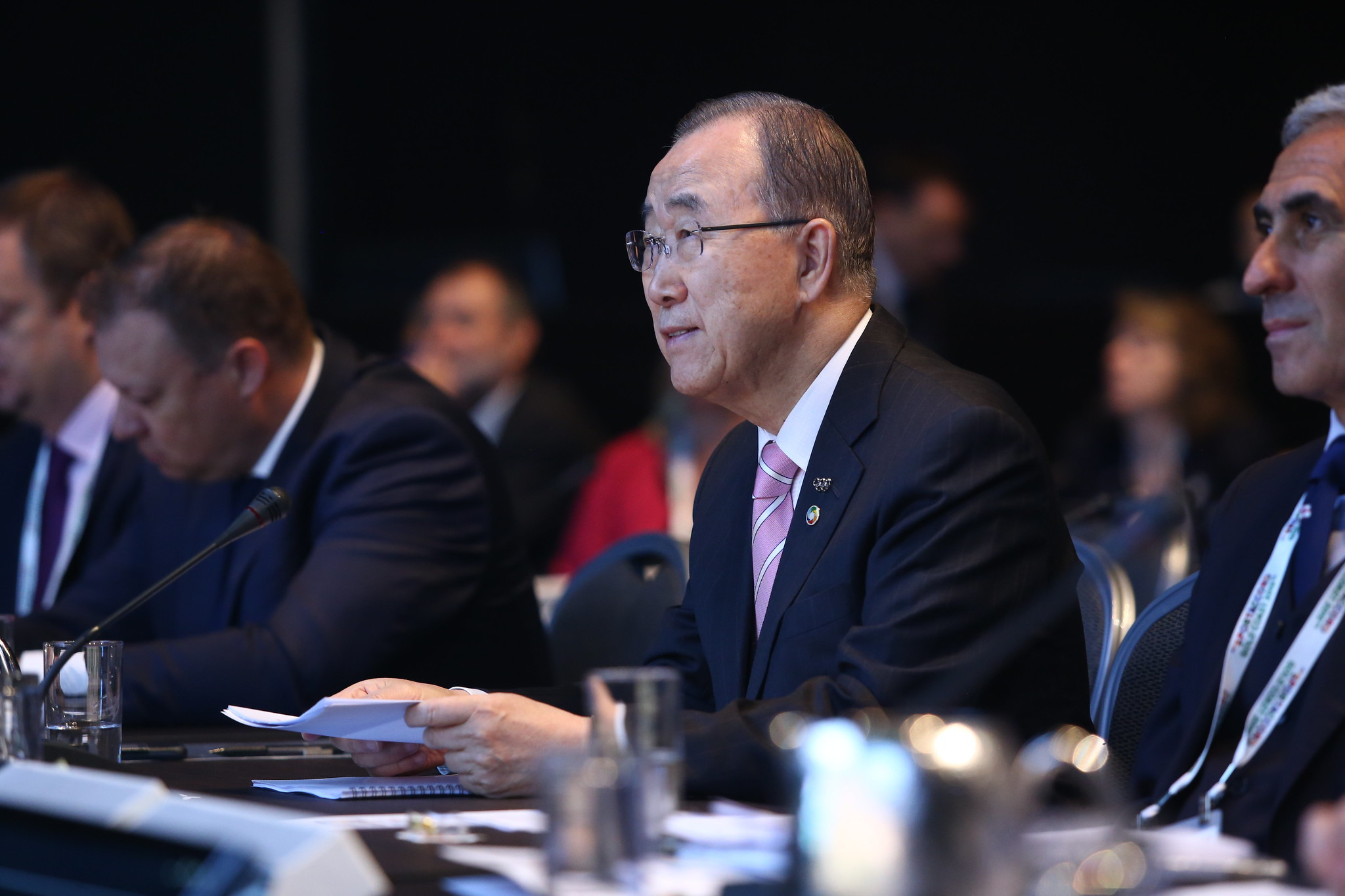 Former UN secretary general Ban Ki-Moon spoke at the United Through Sports Opening Conference ©Getty Images