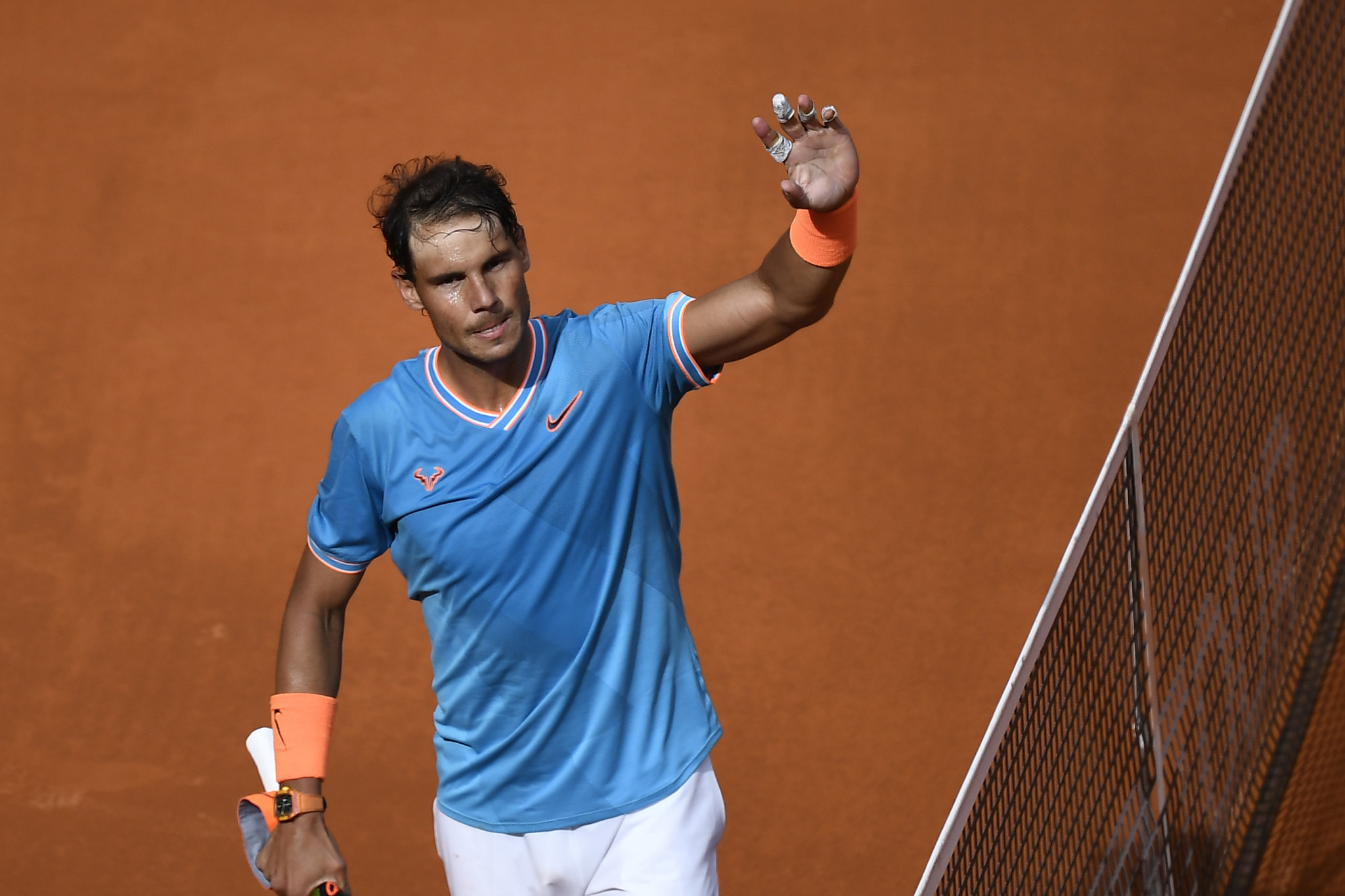 Rafael Nadal is through to the third round of the Madrid Open following a comfortable win over Felix Auger Aliassime today ©Getty Images