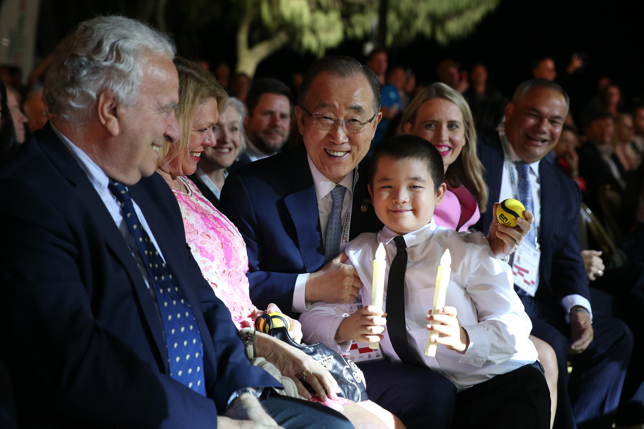 Former UN Secretary General Ban Ki-Moon met with locals ©Getty Images
