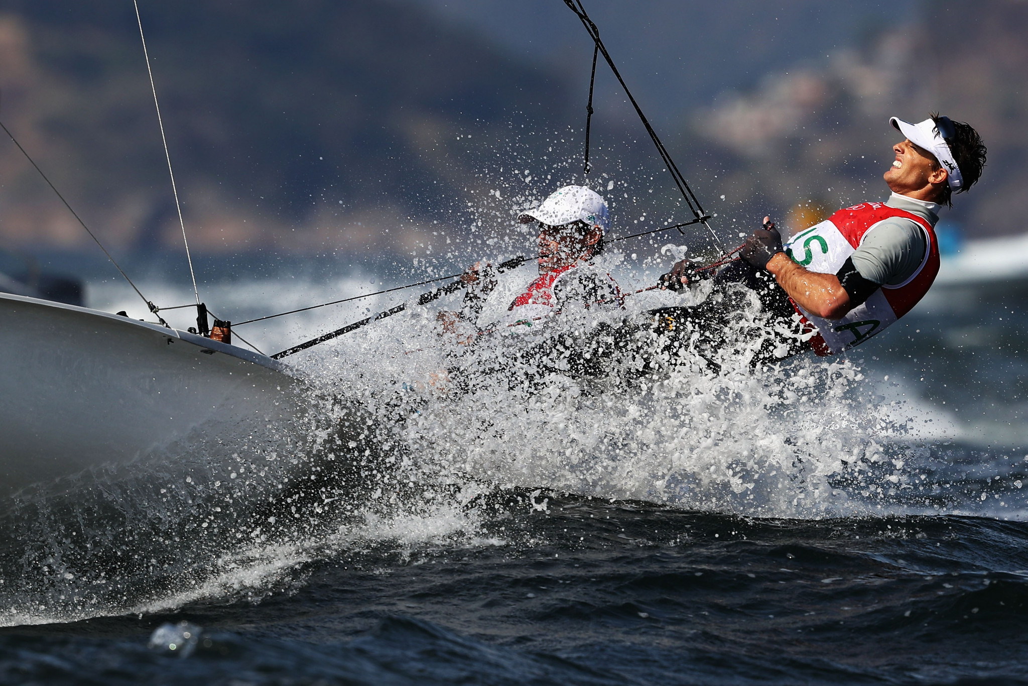 Australia’s Mathew Belcher and Will Ryan top the open standings following the first day of competition at the 470 European Sailing Championship on Marina degli Aregai in Italy ©Getty Images