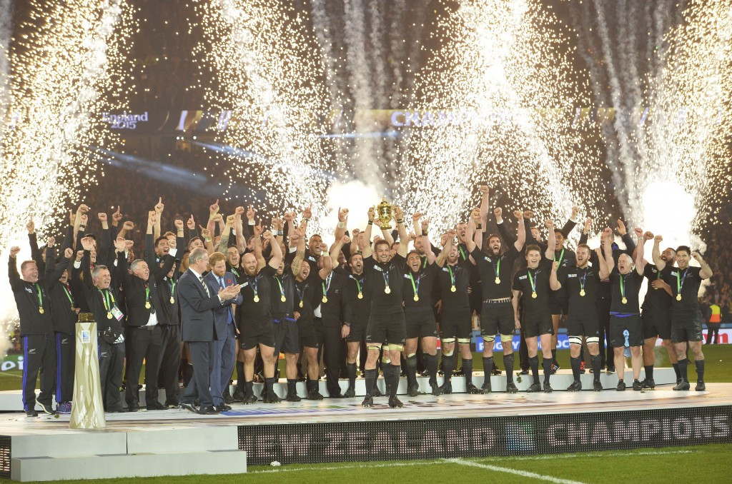 New Zealand have become the first team to retain the Rugby World Cup ©Getty Images