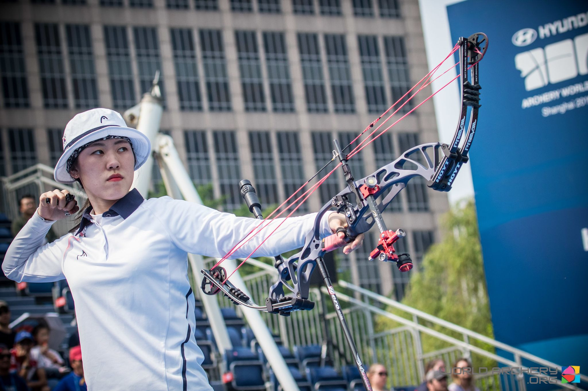 South Korea's 21-year-old So Chaewon had one chance to earn a place in the season's World Cup Final by winning her compound women final in Shanghai today, and she took it ©World Archery