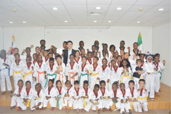 Seventy children graduate from Nigeria's Korean Cultural Centre taekwondo programme