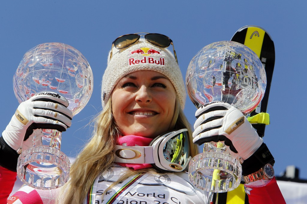 Vonn claimed the overall FIS Alpine Ski World Cup Super-G and downhill titles for the 2015 season ©Agence Zoom/Getty Images