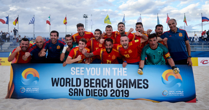 Spain have reached the final of the ANOC World Beach Games European beach soccer qualifier ©Twitter