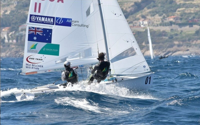 Australian duo Matthew Belcher and Will Ryan consolidated their lead in the men's competition at the 470 European Sailing Championship ©470 Olympic Sailing 
