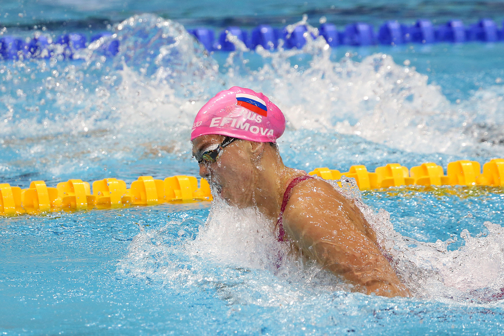 Yuliya Efimova set two world-leading times as she made her Champions Swim Series debut ©Getty Images