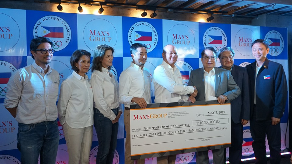 Max’s Group has sponsored the Philippine Olympic Committee before Tokyo 2020 ©Philippine Olympic Committee