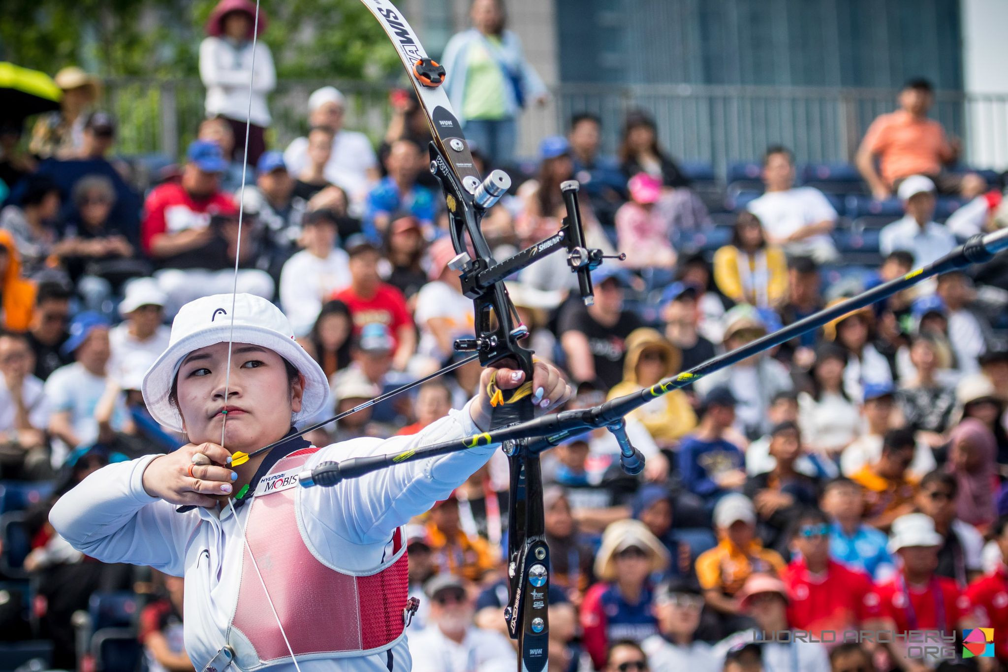 South Korea’s Kang Chae-young finished the day with golds in the recurve women's singles and team events at the Archery World Cup in Shanghai ©World Archery
