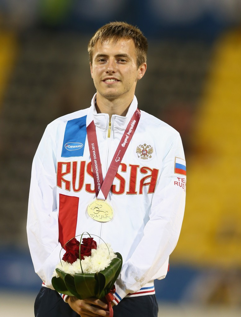 Russia's Andrey Vdovin won the men’s 100m T37 in a time of 11.46, taking 0.02 off his previous world record