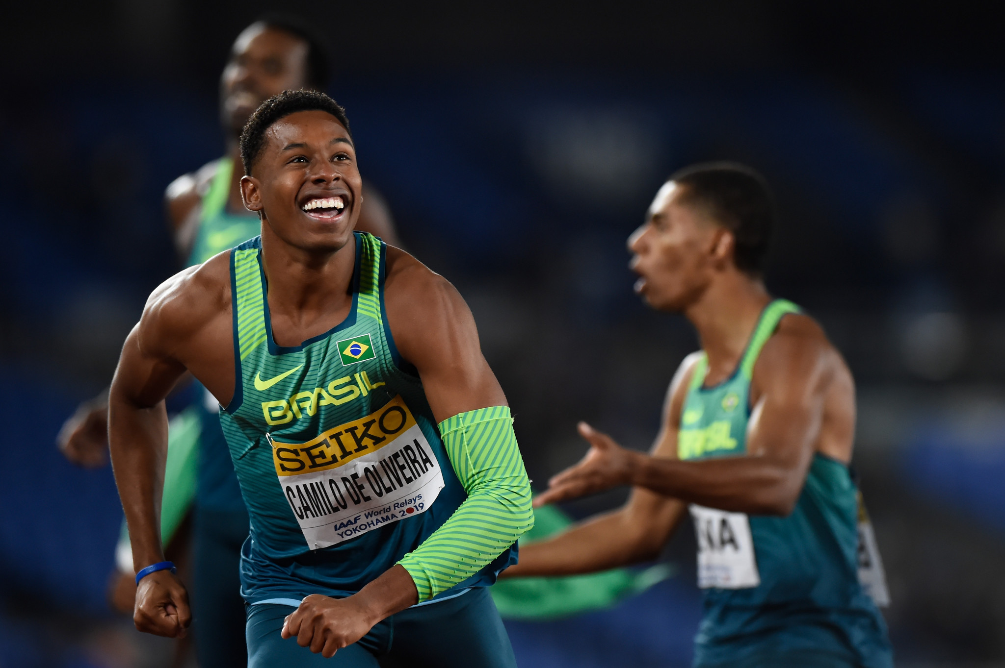  Brazil beat US and British world champions to earn shock men’s 4x100m gold at IAAF World Relays