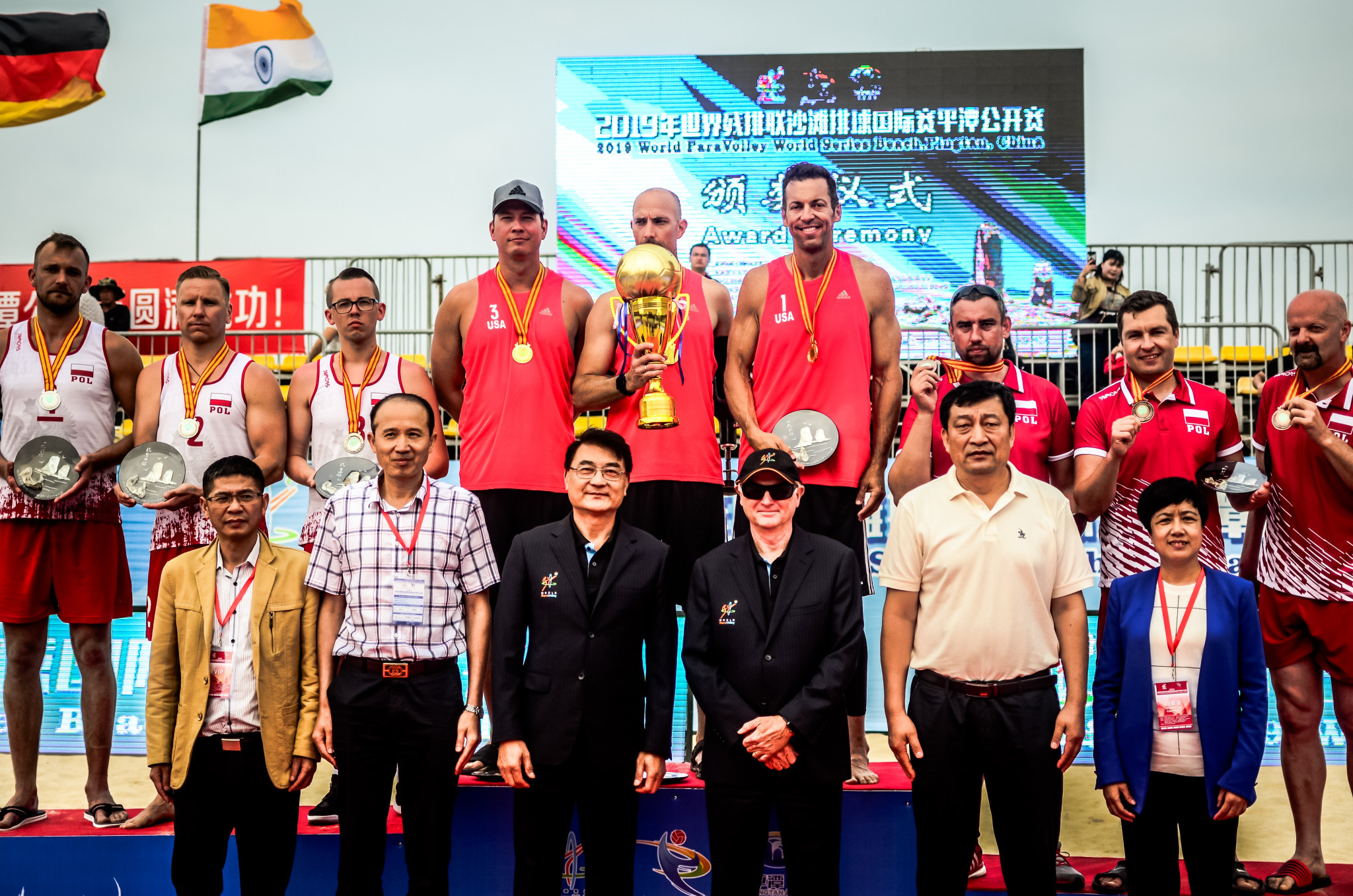 United States won the men's gold at the inaugural Beach ParaVolley Standing World Series event in Pingtan, China ©ParaVolley