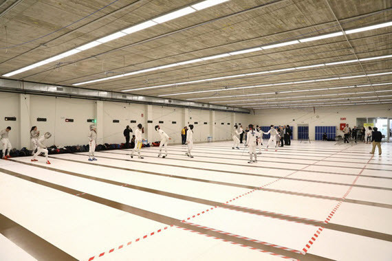 The FIE Sabre World Cup in Madrid took place at the Centro Deportivo Vallehermoso ©Facebook