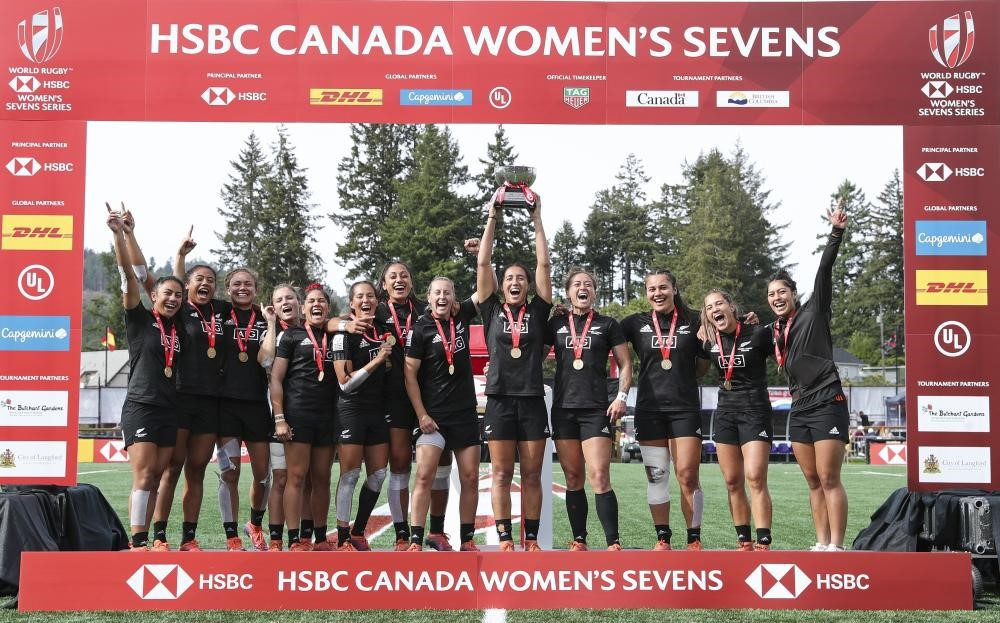New Zealand won the World Rugby Women's Sevens Series event in Canada for the third time in a row after a hard-fought 21-17 victory over Australia in the final ©World Rugby