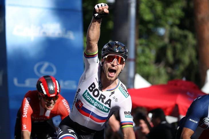 Three-time world champion Sagan wins opening stage of Tour of California 