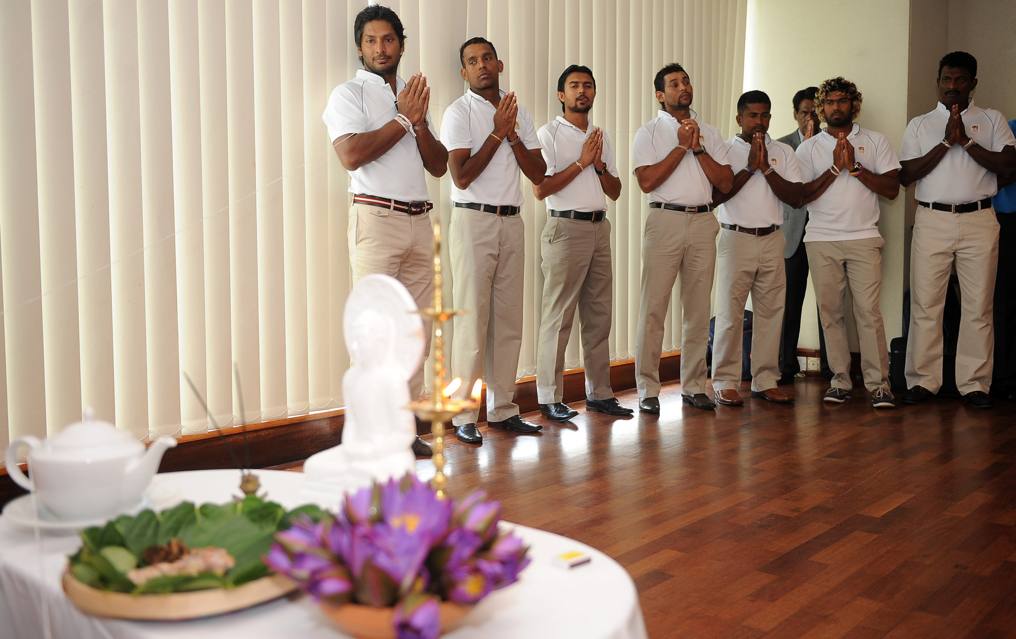 Sanath Jayasundara, third from left, is a performance analyst at Sri Lanka Cricket ©Getty Images