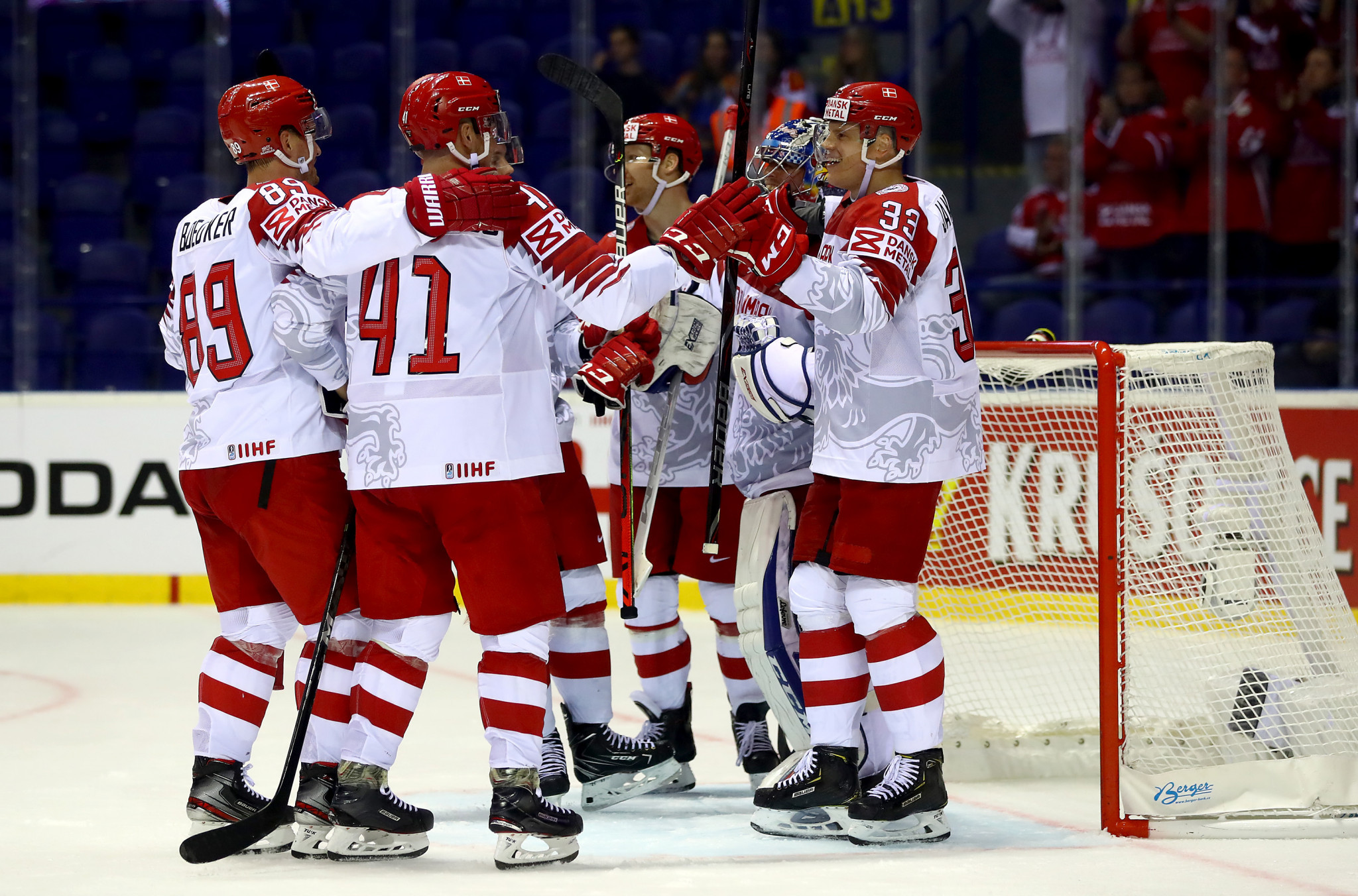 Denmark thrashed Great Britain 9-0 to put themselves in contention for securing a quarter-final place at the IIHF World Championship in Slovakia ©Getty Images