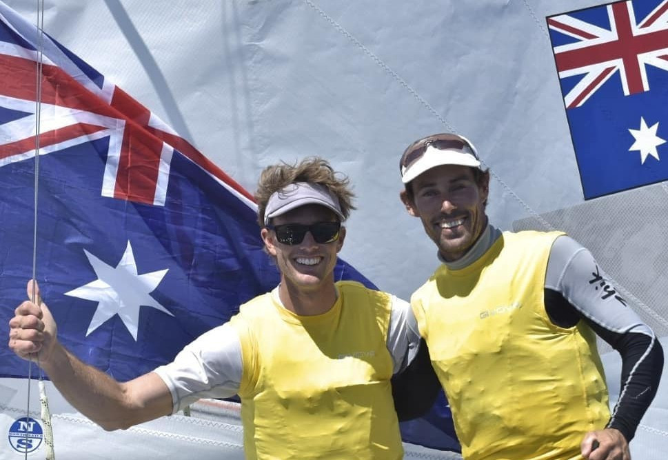 New Zealand's Mathew Belcher and Will Ryan won the men's 470 European Sailing Championships ©Facebook