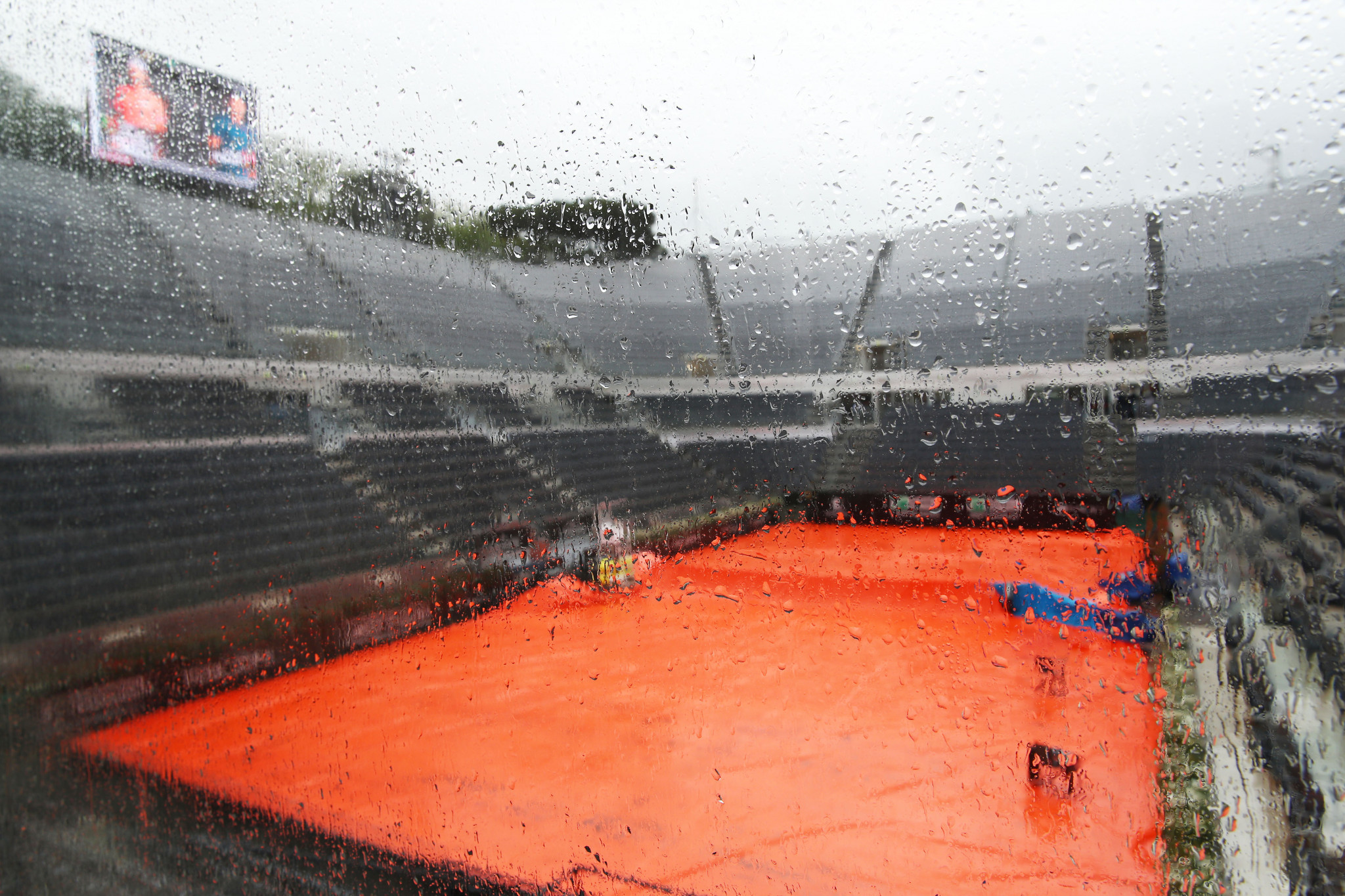 Rain forced severe delays to play at the Italian Open ©Getty Images