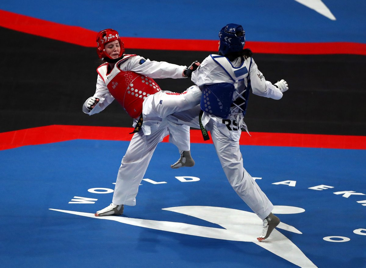 Home favourite Rebecca McGowan was the best performing British athlete of the day, reaching the quarter-finals ©GB Taekwondo