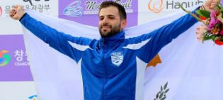 Andreas Makri of Cyprus won the ISSF Shotgun World Cup men's trap gold in Changwon ©ISSF