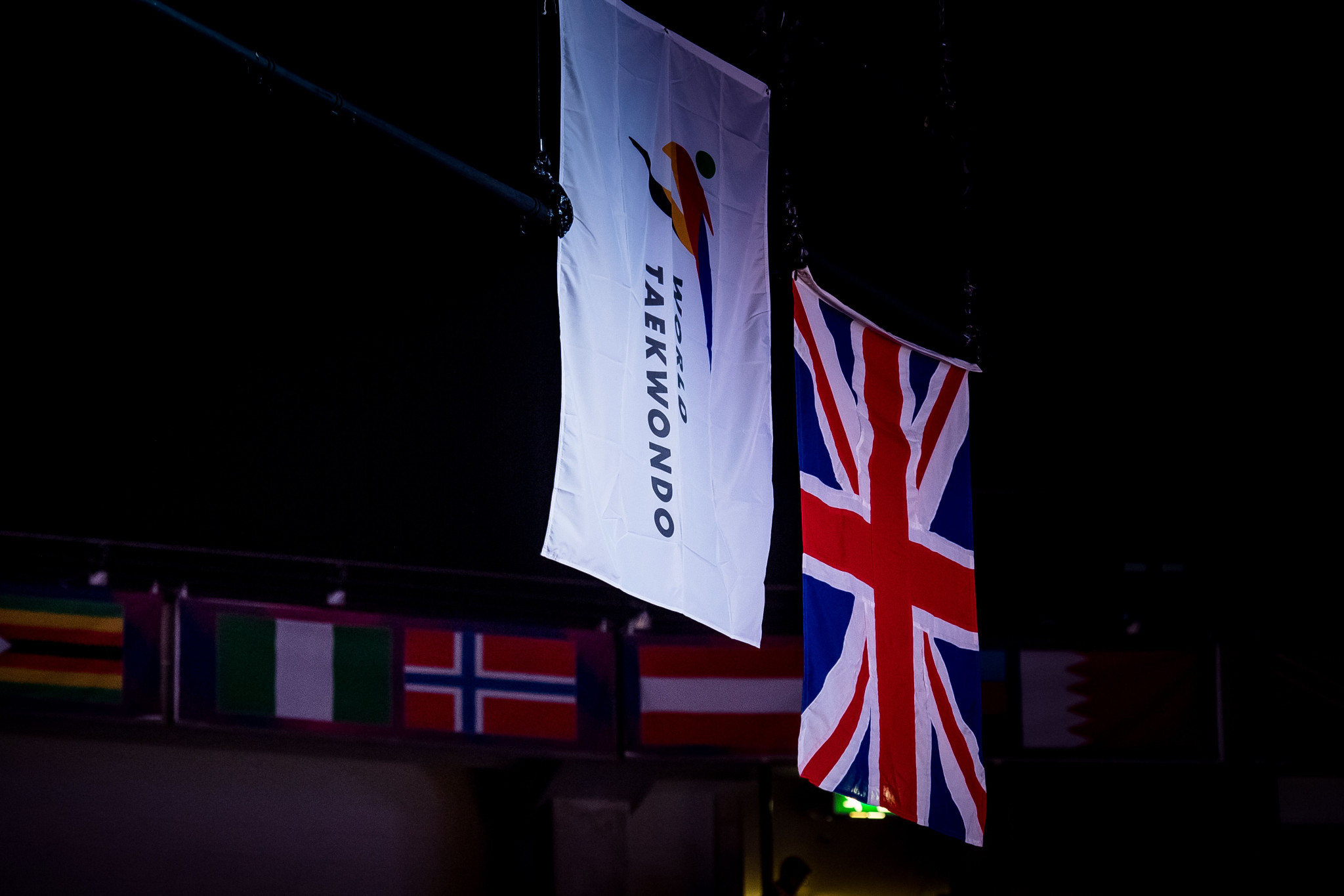 A refugee team is competing under the World Taekwondo flag at the World Championships ©World Taekwondo