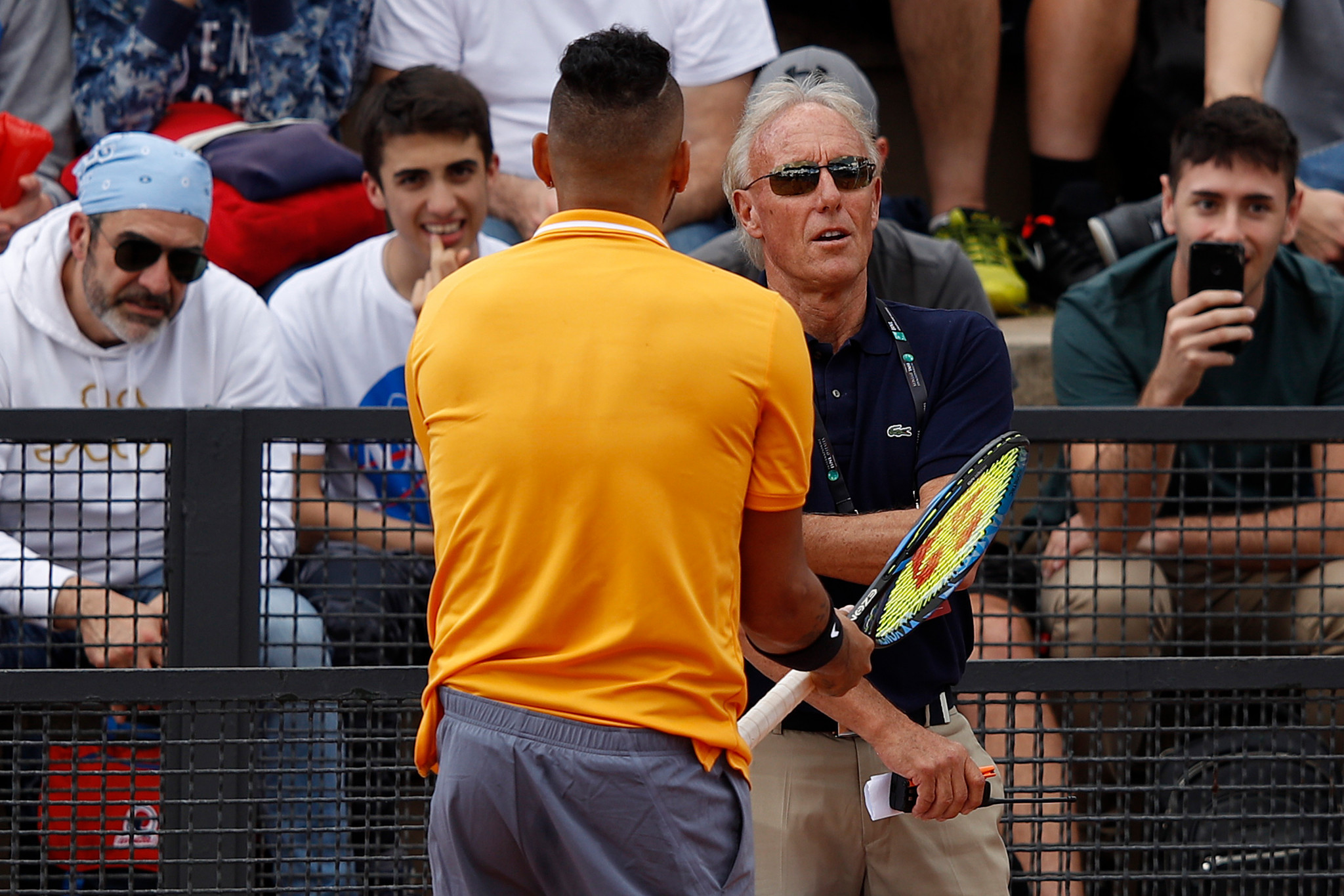 Kyrgios defaults after storming off court in second-round match at Italian Open
