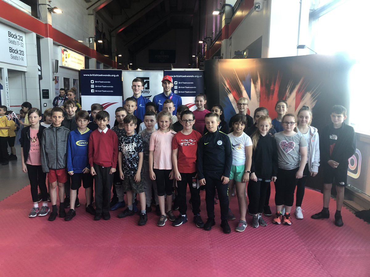 The presenters played games with the local schoolchildren in the audience, who had the chance to meet members of GB Taekwondo ©GB Taekwondo
