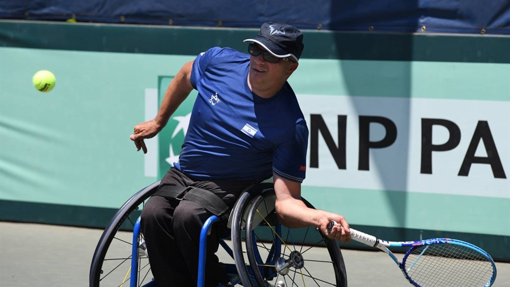 Former world number one Shraga Weinburg helped Israel reach the quad final at the ITF World Team Cup in Israel ©ITF