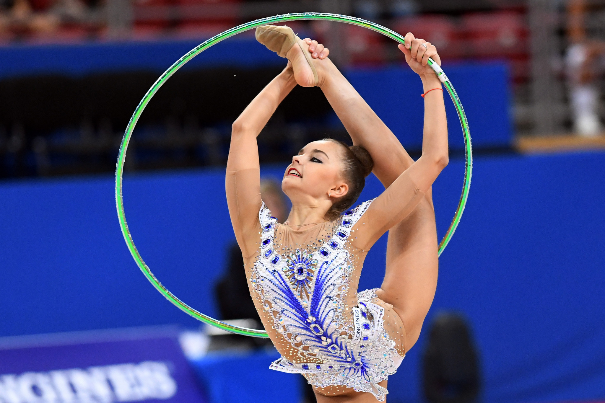 Three-time world gold medallist Arina Averina of Russia topped the senior individual hoop and ball qualification rankings on day two of the Rhythmic Gymnastics European Championships in Baku ©Getty Images