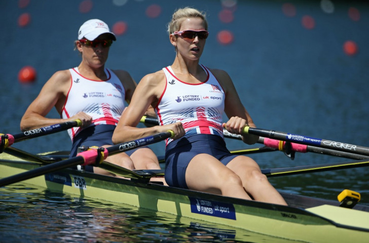 Vicky Thornley (right) finished more than 15 seconds clear of her double sculls partner Katherine Grainger (left) at  today's crucial GB trails single scull event in Boston, Lincolnshire ©Getty Images